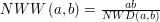 $ NWW\left(a,b\right) = \frac{ab}{NWD\left(a,b\right)} $