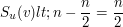 $$ S_u(v) &lt; n - \frac{n}{2} = \frac{n}{2}$$